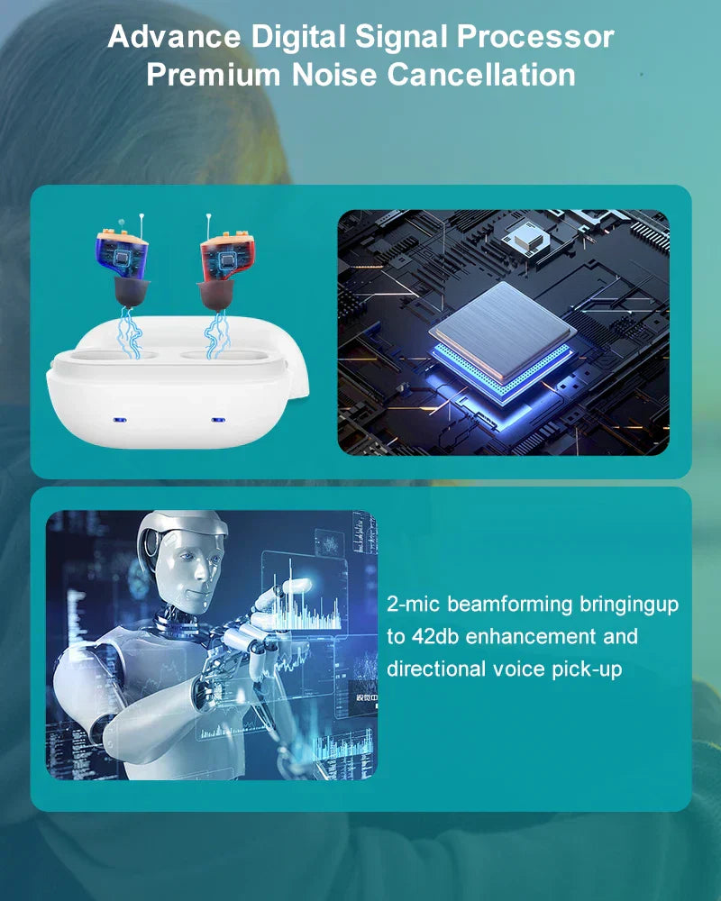 VoiceVivid™ CIC Hearing Aids (1x Pair) Left & Right