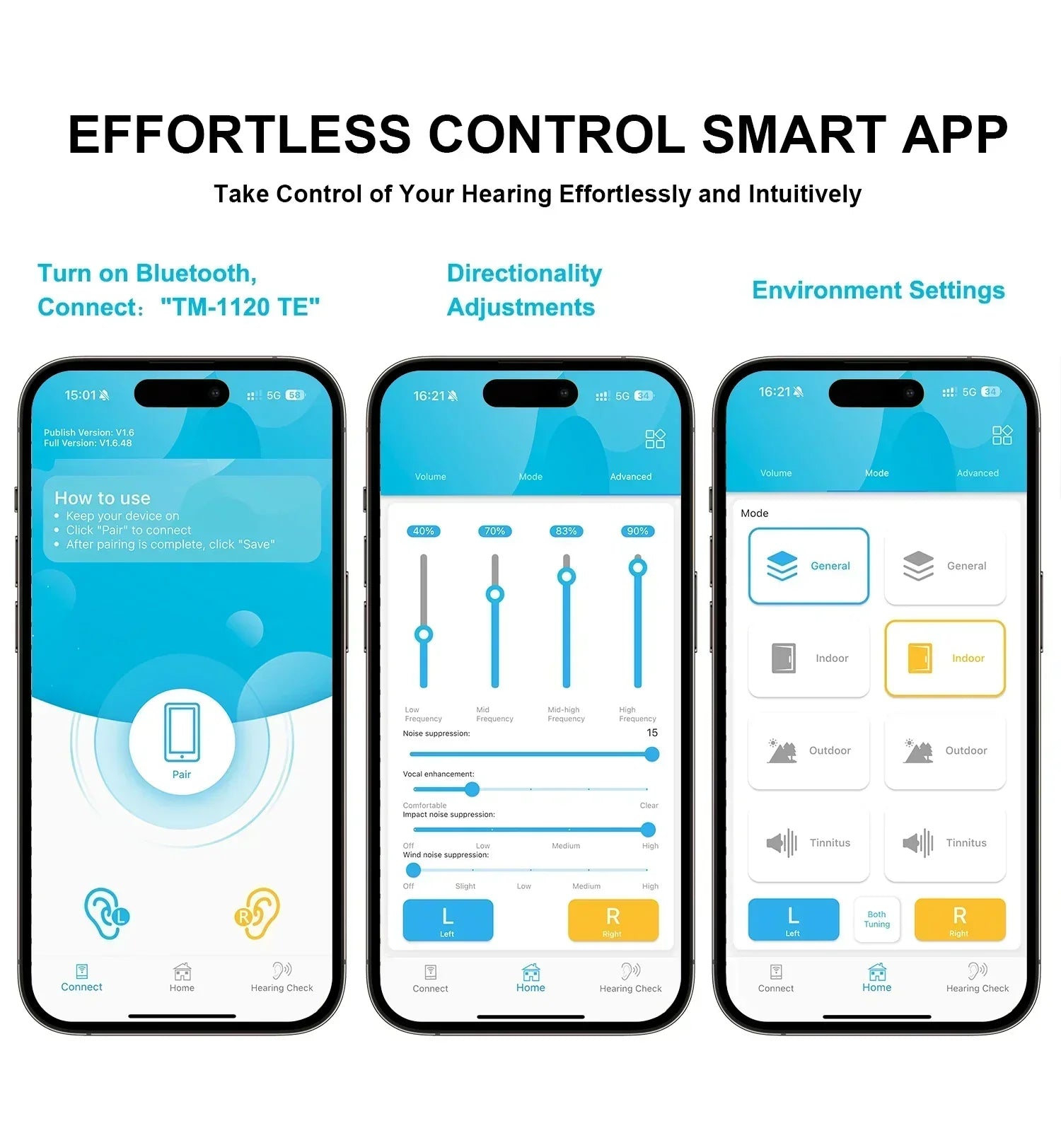 VoiceVivid™ Tiny ITE Bluetooth Hearing Aids (App Controlled)